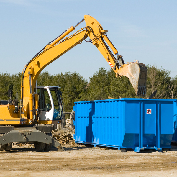 what happens if the residential dumpster is damaged or stolen during rental in Erving